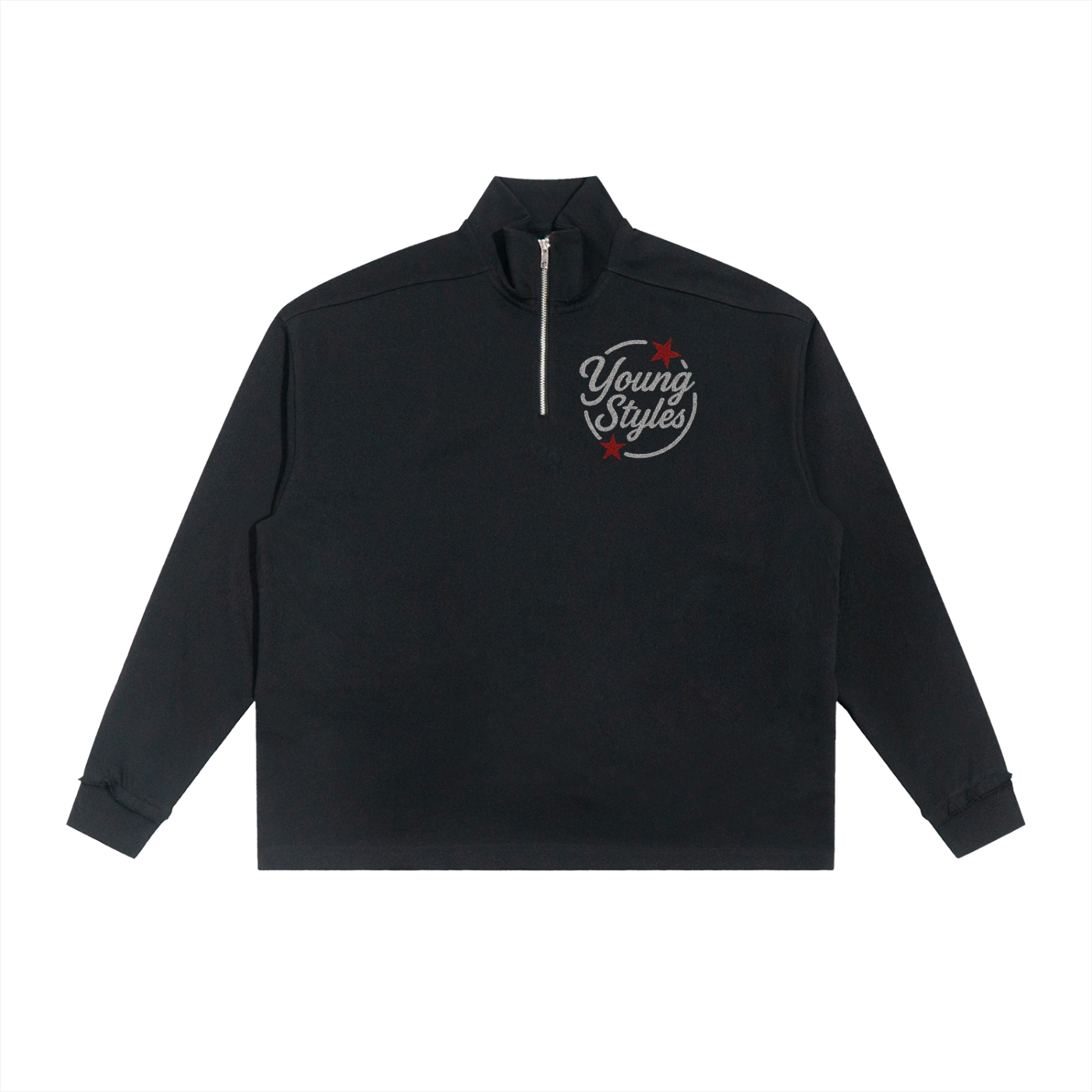 quarter zip,diamonds,black,limited